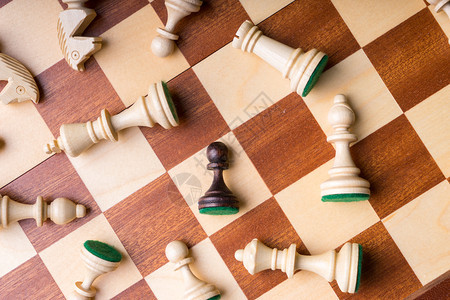 象棋商业概念领导者与成功背景图片