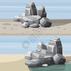 石块和单或堆破坏和瓦砾积用于设计游戏艺术建筑漫画风格孤立的石和块或堆破坏和瓦砾用于设计游戏艺术建筑图片