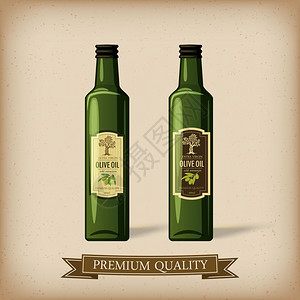 标签橄榄油瓶矢量标签橄榄油瓶矢量卡龙风格孤立图片