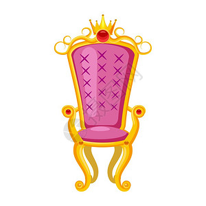 石头夜晚公主宝座佩戴钻石宝皇冠王童话神传说欧洲中世纪文化椅子矢量