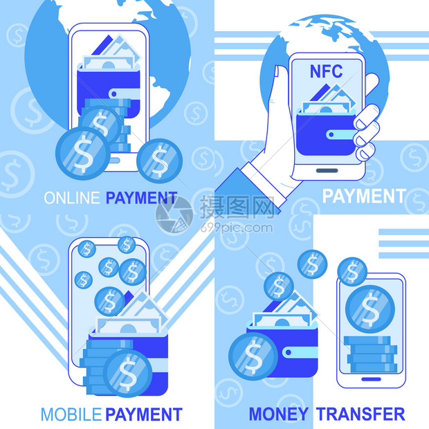 电子钱包互联网银行帐户智能电话应用虚拟交易技术采购图片
