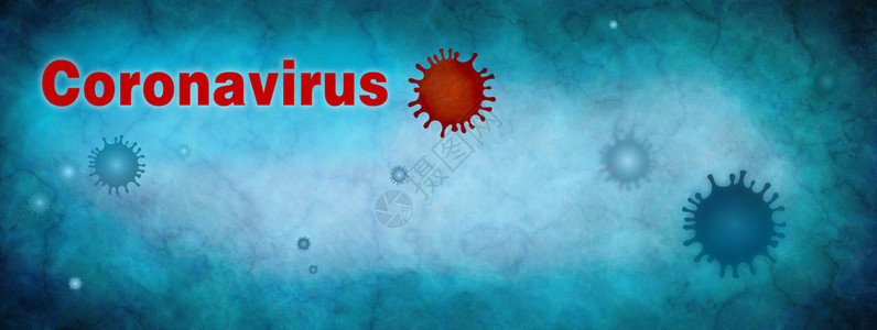 科罗纳流行感染毒污微生物和概念疫苗接种抗网络旗帜墙纸蓝背景图片