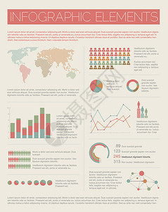 您文件和报告的使用宏大的矢量套集信息图元素图片