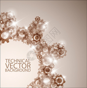 由各种可轮制成的矢量技术背景图片