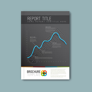 现代矢量摘要小册子报告或传单设计模板图片