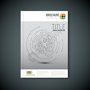 现代矢量摘要小册子报告或传单设计模板图片