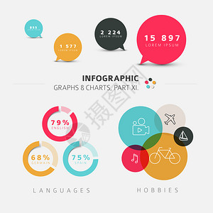矢量平板设计信息量元素1我信息量包的一部分图片