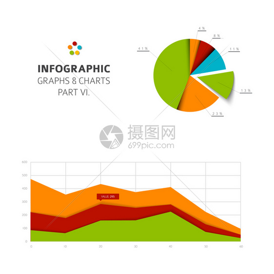 一套矢量平板设计图统表和我信息图包第6部分图片