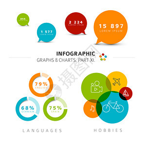 矢量平板设计信息量元素1我信息量包的一部分图片