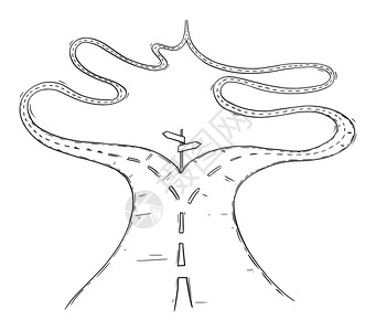 路 阳矢量概念业务说明或十字路口叉交的子图画或插两种方式与同一