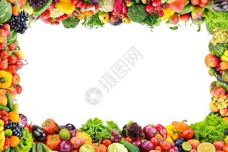 白色水果和蔬菜图片