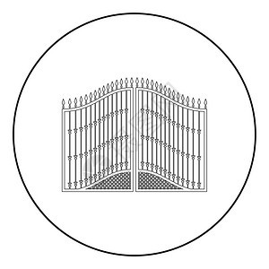 圆形黑色矢量显示平板样式简单图像圆形黑色矢量显示平板风格图像的硬门标图片