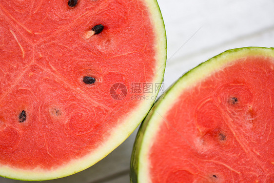 热带夏季水果木本底切片半西瓜图片