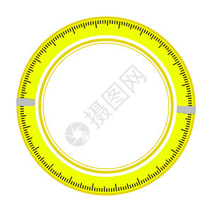 手持Roulette建筑工具白色背景隔离的工业措施磁带图标手持的建筑工具图片