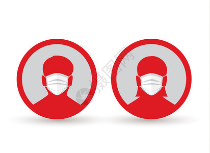 图表和网络设计矢量图面戴罩标男女在医疗面罩上保护男女在医疗面罩上保护图片