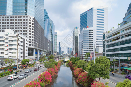 泰国曼谷市中心金融商业区美景图片