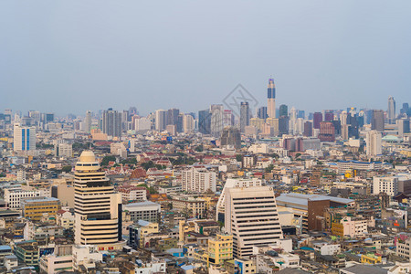 泰国曼谷市中心空中景象图片