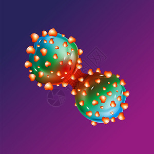 3D癌症细胞矢量设计模板图片