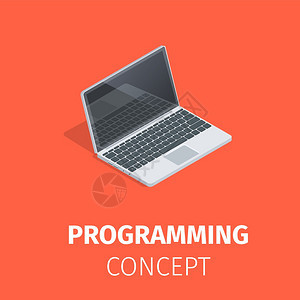 应用或软件开发概念的编程橙色背景图片