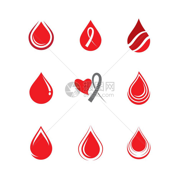 血液矢量图示设计