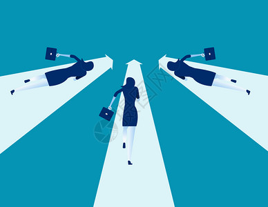 商业界的人一起奔向目标商业量团队工作方向箭头符号图片素材