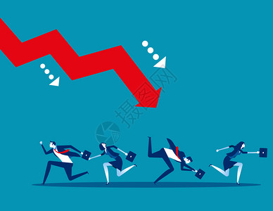 商业团队和失败概念商业矢量风险危机问题图片