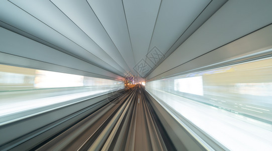 列车视图铁路隧道上的模糊速度运动用于未来网络连接技术计算机概念的数字据夜间背景摘要图片
