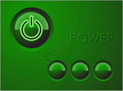 绿色能源按钮图片