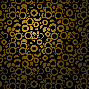 很多生日礼物很多圆圈金色背景模式纹理插画