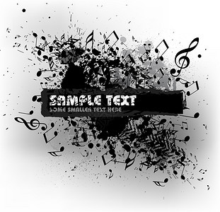 Grunge音乐背景带有文字黑白的绘图和位置图片