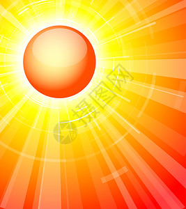 炎热的夏日太阳带有按钮的抽象背景图片
