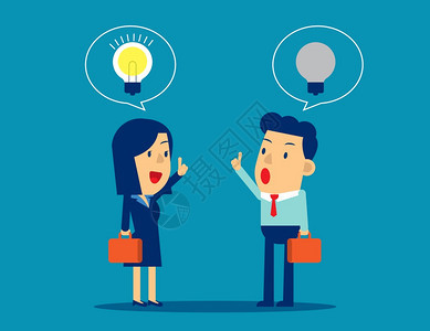 领导人和雇员之间思想差异商业向量概念说明思想批量考新的和旧领导图片