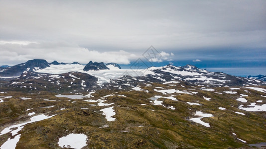 挪威夏季山地景观旅游色5号Sognefjellet公路空中视图山地景观挪威旅游色5号Songnefjellet公路图片