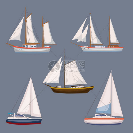 帆船插画集图片