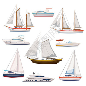船只帆船快艇游艇插画集图片