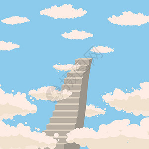哈尔滨哈利路亚教堂道路通往天堂的楼梯大门空云的大门楼梯云病媒孤立