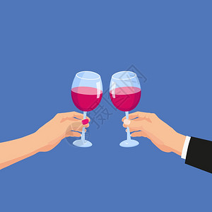 裹着围巾的红酒连环眼镜握着红酒杯的手握着红酒节祝贺杯的手矢量模板