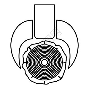 黑色木材夹子工具卡通矢量插图图片