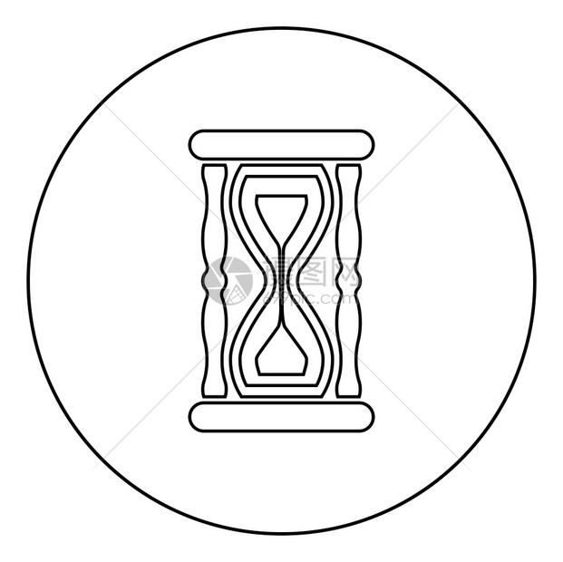 圆环黑色矢量显示平板风格简单图像圆色观量显示平板风格图像插画图片