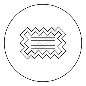 圆形黑色锯齿形状卡通矢量插图图片