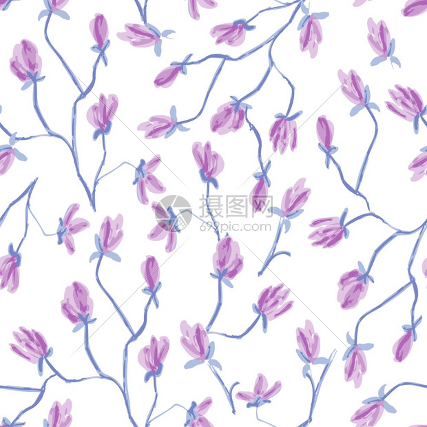 无缝模式以水色仿制方式使用大蒜花朵矢量说明盛开的花卉用于婚礼邀请纺织品印刷剪贴和贺卡设计无缝花卉模式以水色 风格使用大蒜高清图片下载 正版图片 摄图网