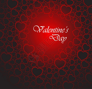 红心制作的爱矢量背景valentine日卡图片
