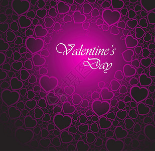 由粉红心制作的爱矢量背景valentine日卡图片
