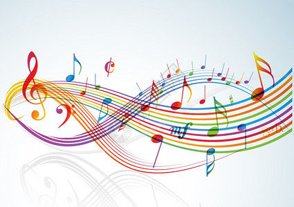 慢镜头激情音乐插画-慢镜头激情音乐卡通-矢量音乐旋律调舞蹈曲流形状