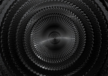 3d插图圆形金属机械的详情图片素材
