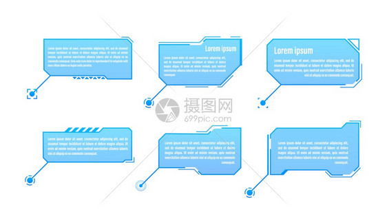 HUD未来时尚风格的图例标题未来签病媒库存说明图片