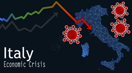 意大利因引起的意大利经济危机3d图片