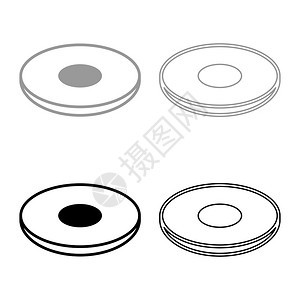 电子符号类型烹饪电子符号类型餐饮目的面符号乌门斯目的面符号乌门斯目标板图大纲设定黑色灰矢量显示平板风格图像图片