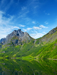 挪威七姐妹著名的瀑布图片