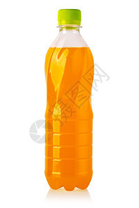 橙饮苏打汽水瓶白隔绝有剪切路径图片